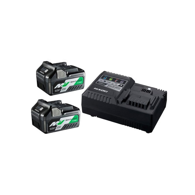 Pack de 2 batteries Multi Volt 36 18 V + chargeur UC18YSL3 HIKOKI UC18YSL3WEZ