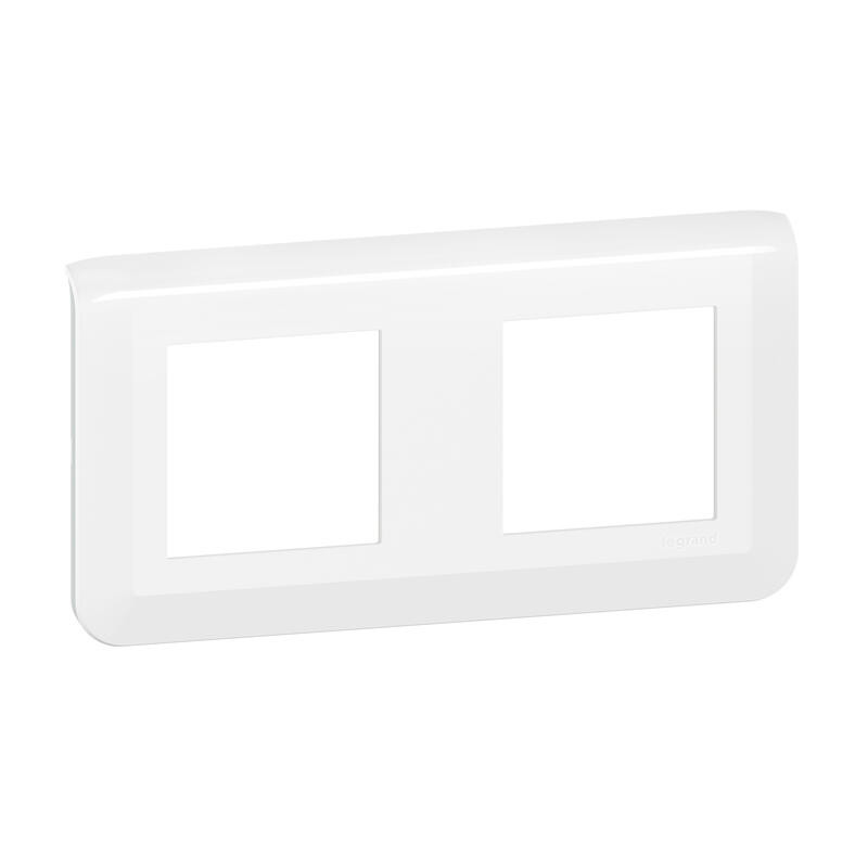 Plaque de finition Blanc MOSAIC 2x2 modules horizontale LEGRAND 078804L