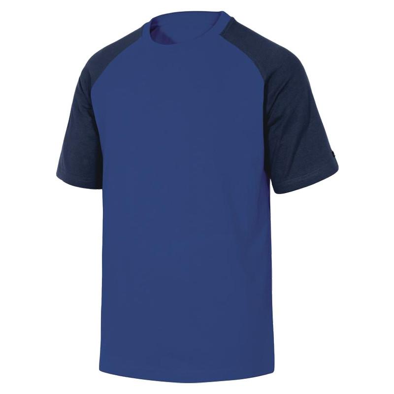 Tee shirt bicolore GENOA manches courtes bleu roi bleu marine T3XL DELTA PLUS GENOABM3X