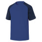 Tee shirt bicolore GENOA manches courtes bleu roi bleu marine T2XL DELTA PLUS GENOABMXX