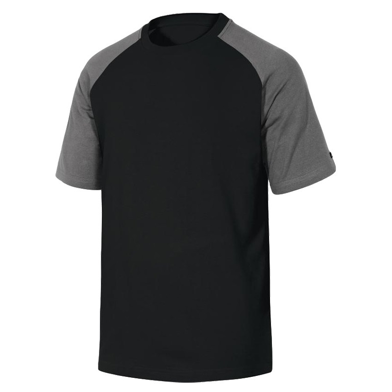 Tee shirt bicolore GENOA manches courtes noir gris T3XL DELTA PLUS GENOANO3X