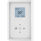 Radiateur sèche serviettes électrique DORIS Digital étroit sans soufflerie 300W blanc ATLANTIC 851134
