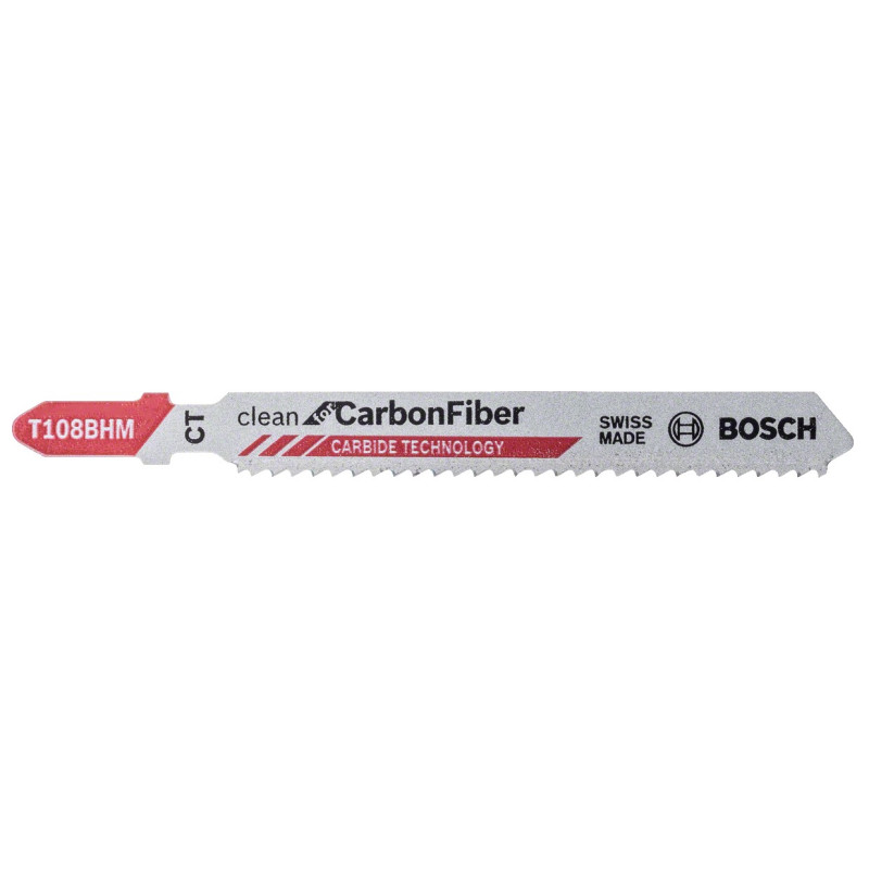 Lames de scie sauteuse L92mm Expert Carbon Fiber Clean T 108 BHM pack de 3 BOSCH 2608900565