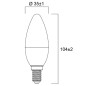 Ampoule flamme TOLEDO 4,5W 470lm 827 E14 nouveau modèle SYLVANIA 0029607