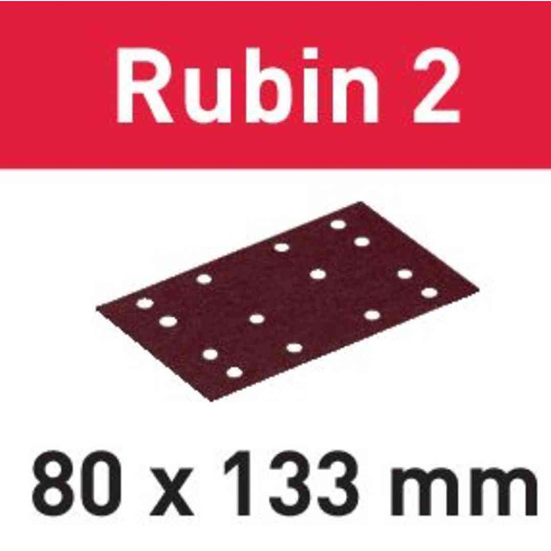 Abrasifs RUBIN 2 STF 80x133mm P180 RU2 50 FESTOOL 499052