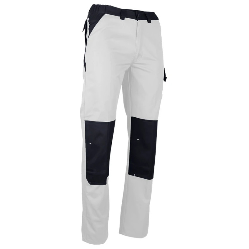 Pantalon NUANCIER multipoches blanc charcoal T42 LMA LEBEURRE 1730 T42