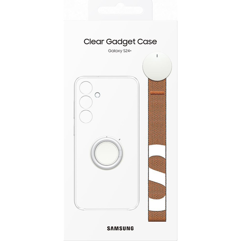 Coque avec support amovible pour Samsung Galaxy S24+ Transparent