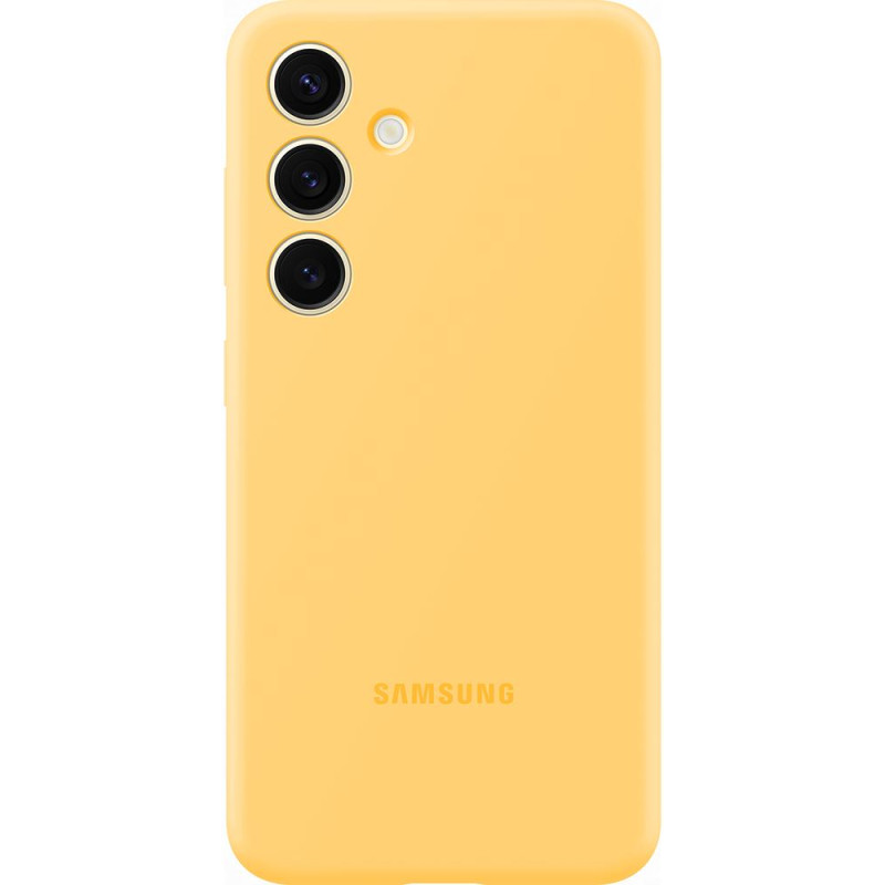 Coque en silicone pour Samsung Galaxy S24 Jaune