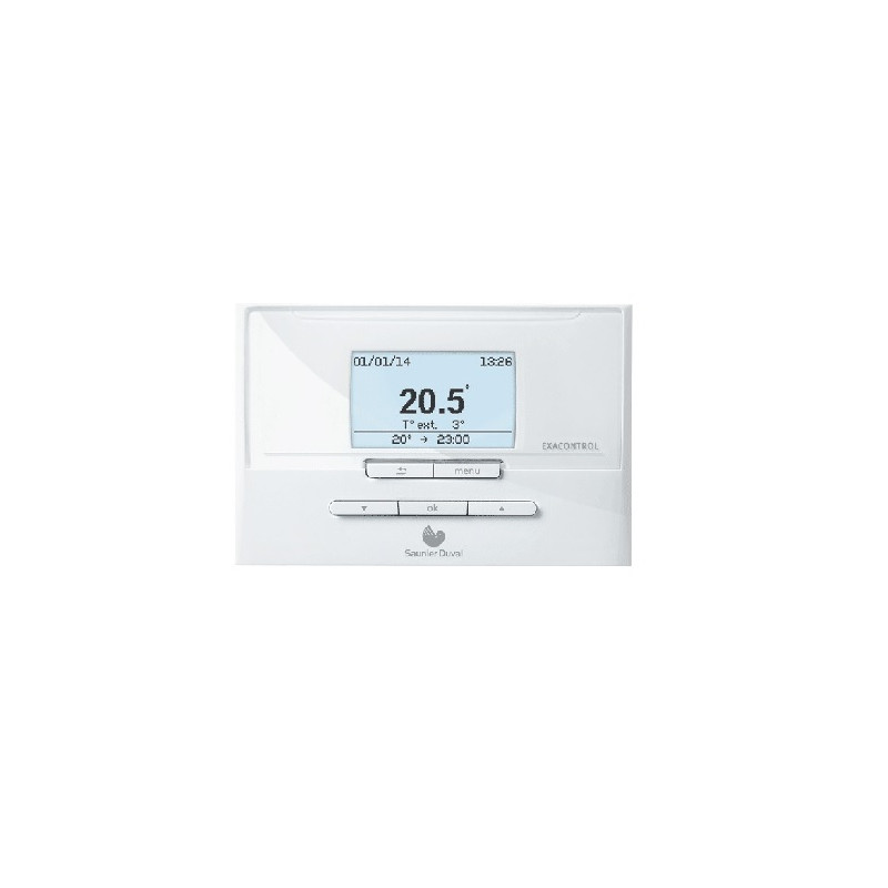Thermostat filaire programmable auto alimenté exacontrol E7 C SAUNIER DUVAL 0020118071