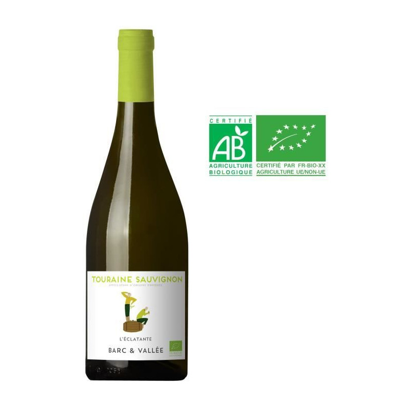 Barc & Vallée L'Eclatante Touraine Sauvignon - Vin blanc de Loire - Bio
