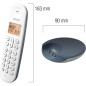 Téléphone fixe sans fil - LOGICOM - DECT ILOA 150 SOLO - Ardoise - Sans répondeur