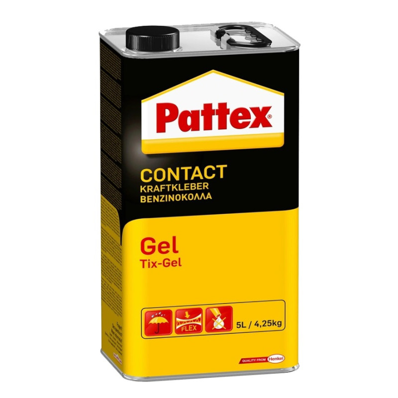Colle néoprène contact gel bidon 4,25kg PATTEX 1419285