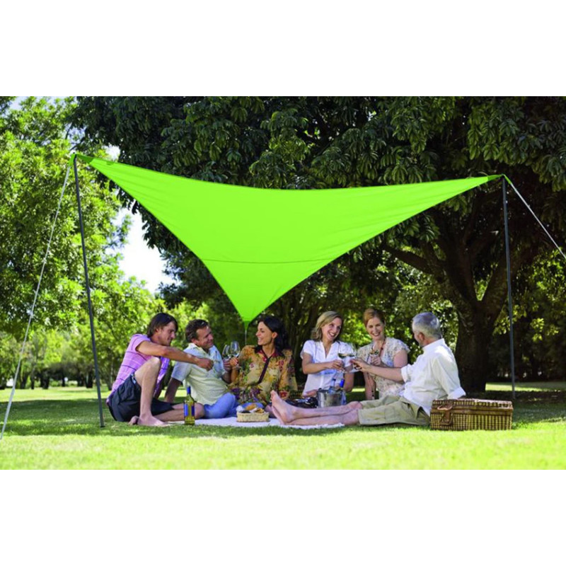 Pack voile d ombrage triangulaire Camping Serenity 5m vert JARDILINE VK555 VERT