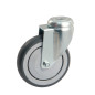 Roulette grise platine ronde Ø125mm pivotante AVL 550883O