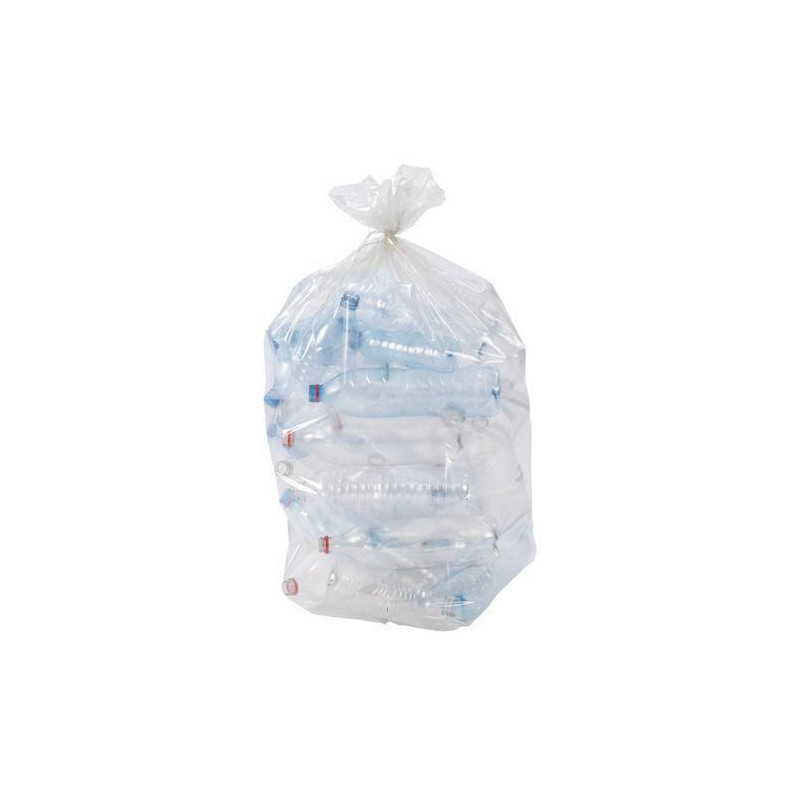 100 sacs poubelles transparents 130l 820x1150mm PEBD STANDARD