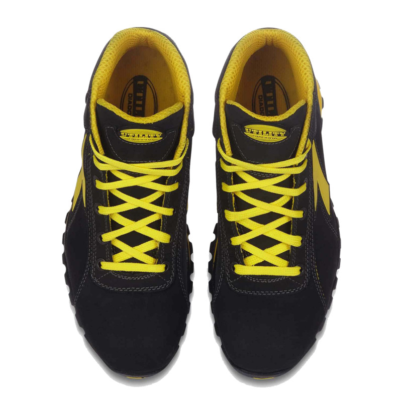 Chaussures de sécurité hautes GLOVE II HIGH S3 SRA HRO noir jaune P48 DIADORA SPA 701.170234