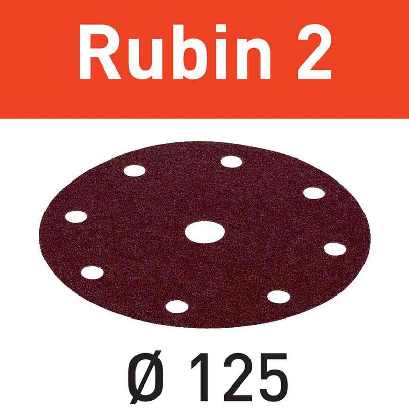Abrasifs RUBIN 2 D125 8 P220 RU2 10 FESTOOL 499108