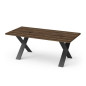 Table a manger MONACO - Décor bois oak et noir - L180 x P90 x H74.8 cm - DEMEYERE