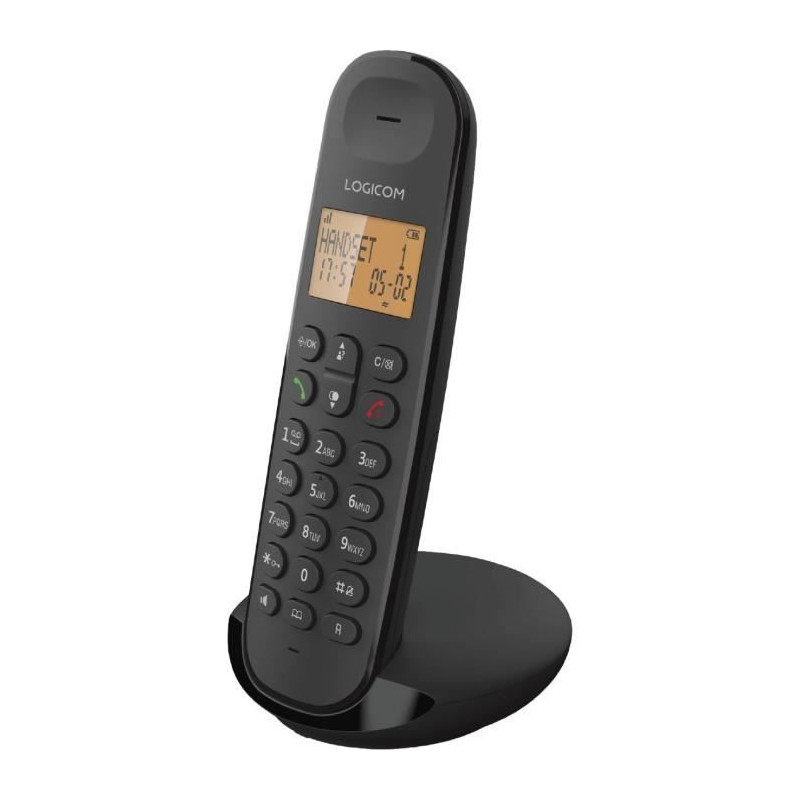 Téléphone fixe sans fil - LOGICOM - DECT ILOA 155T SOLO - Noir - Avec répondeur