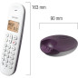 Téléphone fixe sans fil - LOGICOM - DECT ILOA 155T SOLO - Aubergine - Avec répondeur