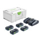Set énergie 18V SYS 4 x 4 TCL 6 DUO + coffret SYSTAINER 3 FSETOOL 577104