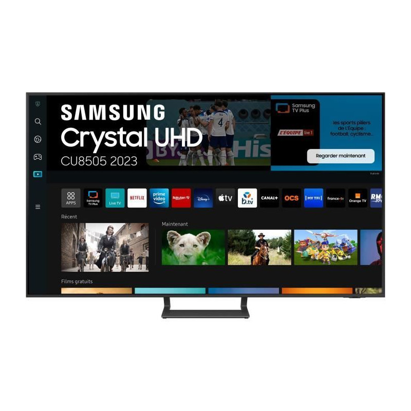 SAMSUNG UE55BU8505K - TV LED 55 (140cm) - Crystal UHD 4K 3840x2160 - Q-Symphony - Tizen Smart TV - Gaming Hub - HDR10+ - 3 x HDM