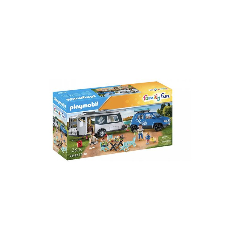 Playmobil Family Fun 71423 Famille avec voiture et caravane