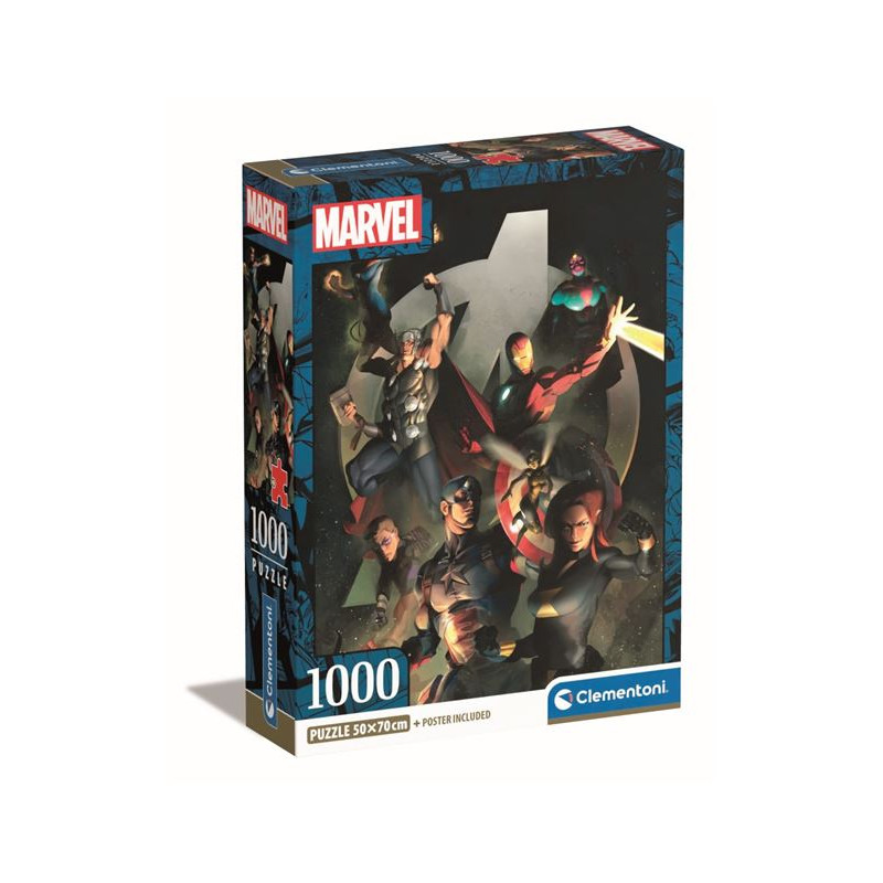 Puzzle Clementoni Marvel Les Avengers Compact 1000 pièces