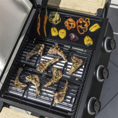 COOK IN GARDEN BARBECUE GAZ FLAVO 60CM THERMOMETRE 3BRULEURS CAPOT DOUBLE PAROIS TABLE COOK IN GARDEN - AM083T