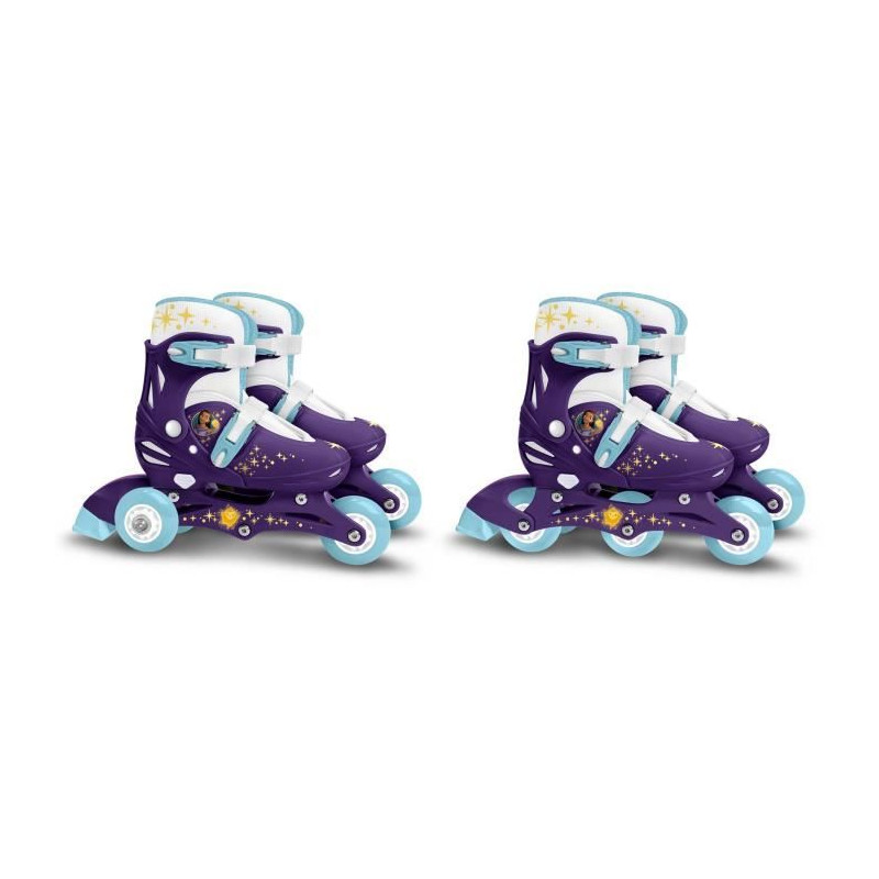 Patins en Ligne two in one - DISNEY - WISH - 3 Roues - Tri skate et Roller in lin - Ajustable taille 27-30