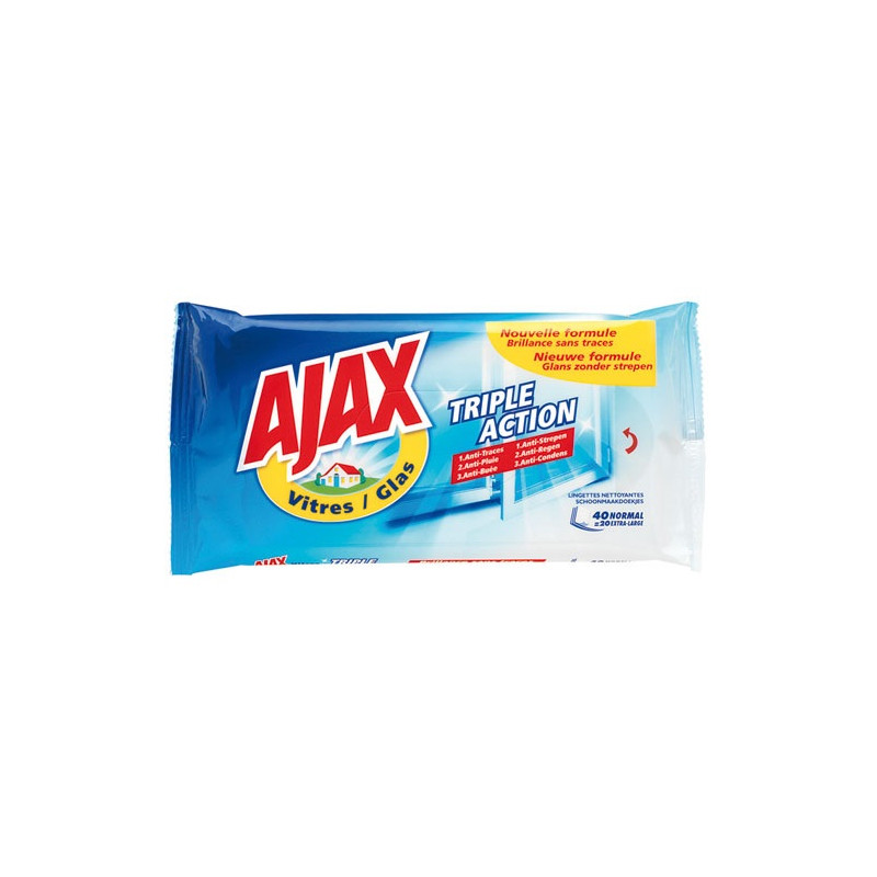 AJAX AJAX VITRES LINGETTES X40 AJAX - D 724203