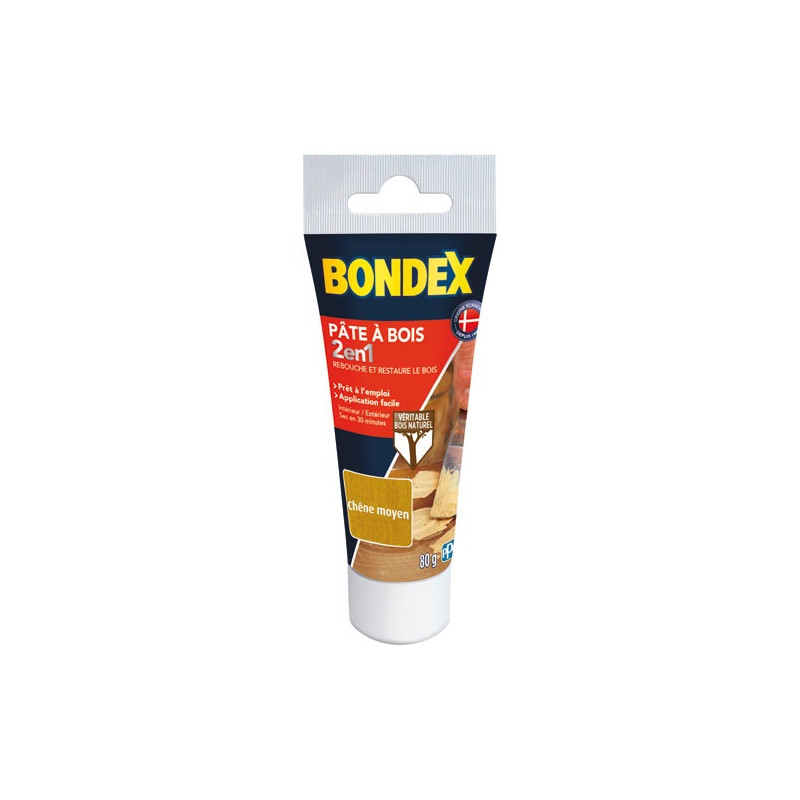 BONDEX PATE A BOIS CHENE MOYEN TUBE 80GR BONDEX - 420479