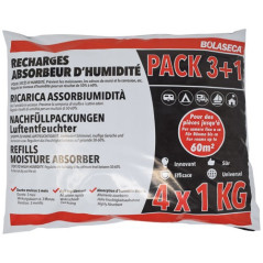 BOLASECA RECHARGE ABSORBEUR HUMIDITE 4X 1KG BOLASECA - 11166801
