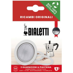 Bialetti 3 JOINTS + 1 FILTER 9 CUPS  MOKA EXPRESS NVX BIALETTI - 0800035
