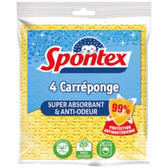 SPONTEX CARRE-EPONGE ANTI BACTERIES X4 SPONTEX - 19200234