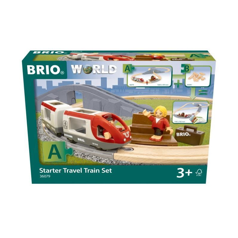 BRIO Circuit en 8 voyageurs - Pack A-7312350360790-A partir de 3 ans