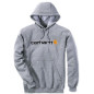 Sweat Shirt à capuche avec logo gris granulé TM CARHARTT S1100074034M