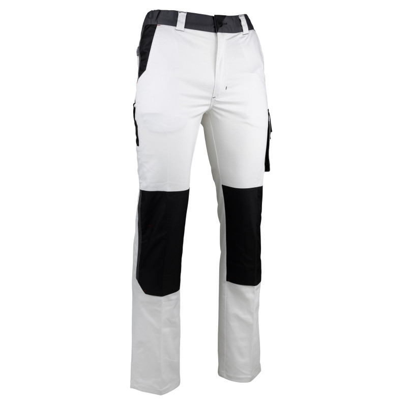 Pantalon de travail VAISSEAU multipoches blanc gris T38 LMA LEBEURRE 1850 T38