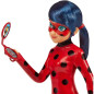 BANDAI - Miraculous Ladybug - Poupée mannequin 26 cm - Ladybug avec son téléphone - Nouveau costume effet vinyle - P50028