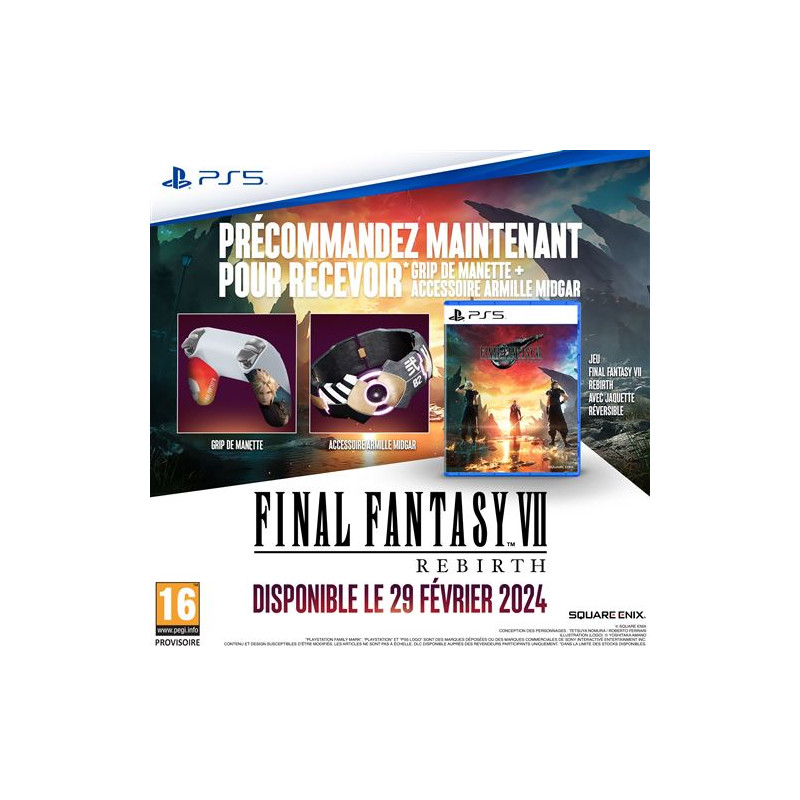 Bonus precommande Final Fantasy VII Rebirth Grip de manette