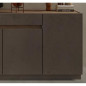 Buffet haut FIRENZE - Bronze et Chene Mercure - 4 portes + 1 tiroir - Style contemporain/design