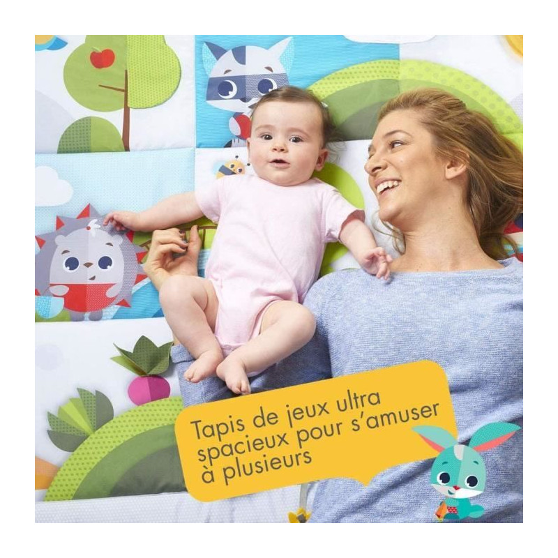TINY LOVE Tapis d'éveil Géant Pour Bébé, Des la naissance, Collection Dans la Prairie, 150 x 100 cm