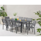 Table de jardin extensible - Structure aluminium - Plateau en aluminium fixé par ventouses - L 180-240 x P 90 x H 75 cm
