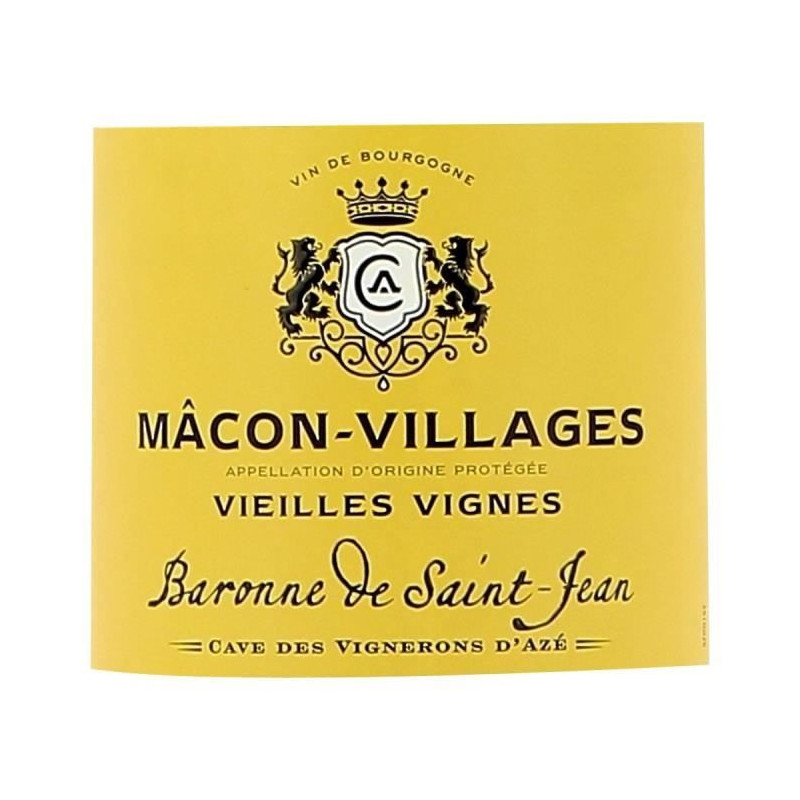 Baronne de Saint-Jean 2022 Mâcon-Villages Vieilles Vignes - Vin blanc de Bourgogne