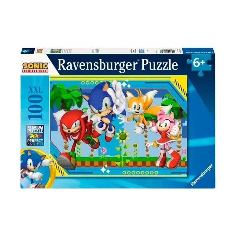 Ravensburger-Puzzle 100 pieces XXl - Knuckles, Sonic, Tails et Amy / Sonic-4005555011347-A partir de 6 ans