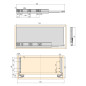 Emuca 3173312 Kit de tiroirs pour cuisine ou salle de bains de Vertex, hauteur 178mm, avec étagères incluses, module 450mm, Pei