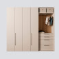 Emuca 9290151 Poignée pour meubles Orlando, L400mm, entraxe 320mm, Acier, Nickel satiné
