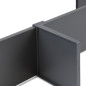 Emuca 3184035 Kit d accessoires Vertex Concept pour séparateurs de tiroirs à l anglaise, largeur 600mm, Aluminium et Plastique,