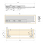 Emuca 3173035 Kit de tiroirs pour cuisine ou salle de bains de Vertex, hauteur 93mm, avec étagères incluses, module 450mm, Gris