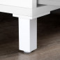 Emuca 2023312 Lot de 4 pieds pour meubles Smartfeet, coin, réglable 100 110mm, Plastique, Blanc